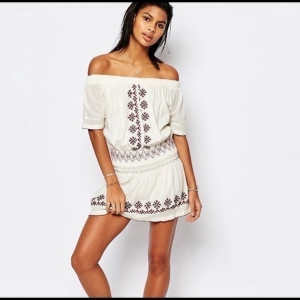 REVOLVE Tularosa Marietta Off Shoulder Mini Dress